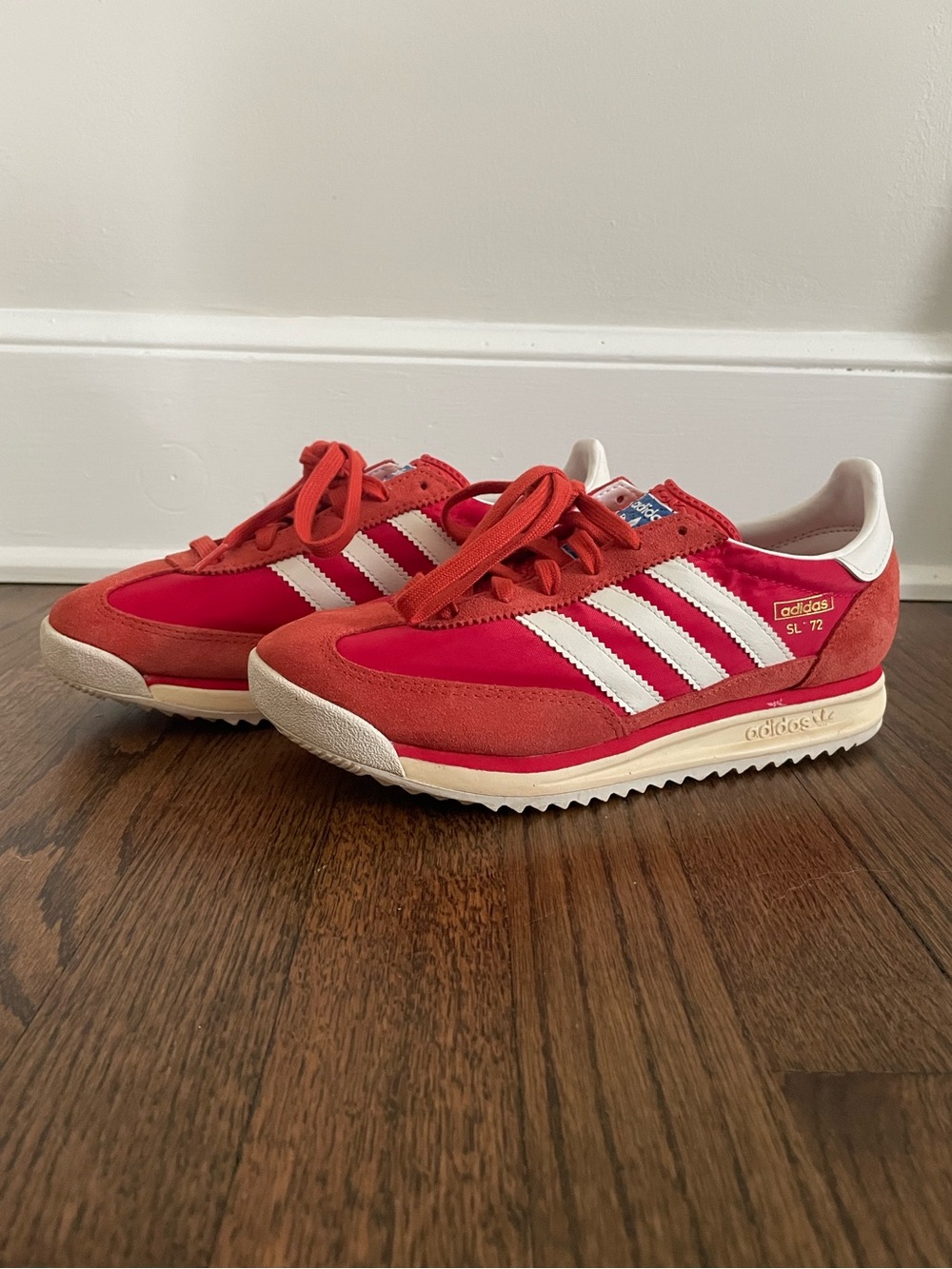 adidas SL 72 Retro Red and White Sneakers